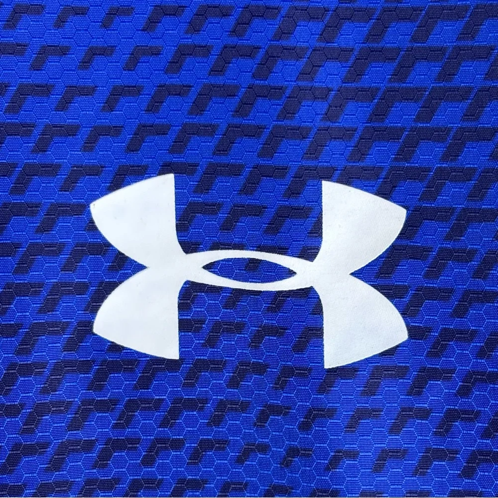 Under Armour Half Zip Pullover Windbreaker Anorak Men Large Blue Black Hoodie